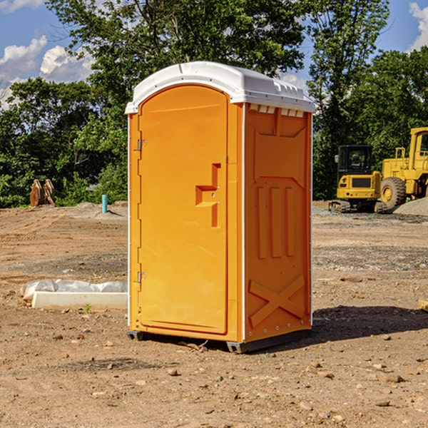 how often are the porta potties cleaned and serviced during a rental period in Mackinac Island Michigan